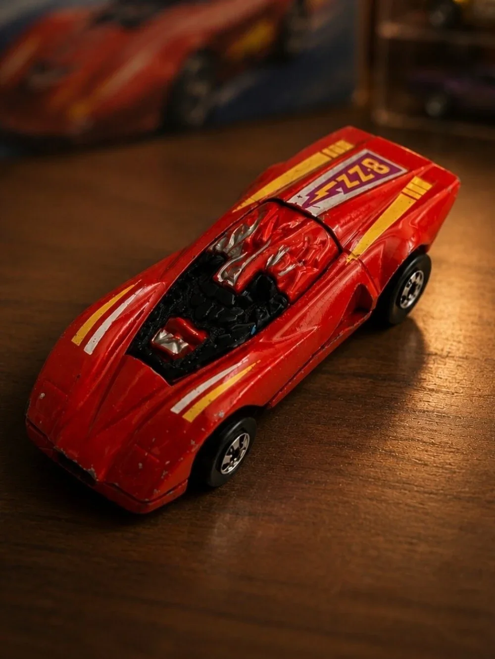 Vintage Hot Wheels FZZT Red Sports Car 1984 Mattel Hong Kong Die Cast